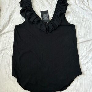 NWT CHASER V-NECK Tank Top with ruffle trims